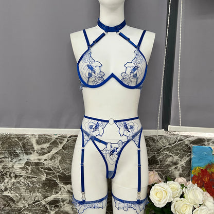 Romantic Lace Embroidery Lingerie Set