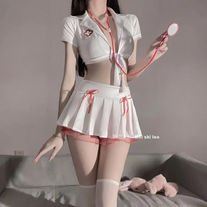 Sexy Nurse Deep-V Cosplay Lingerie