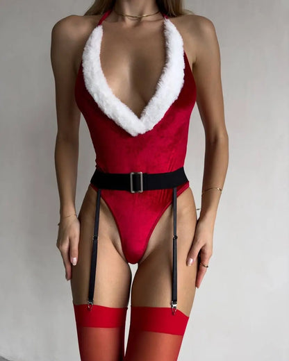 Bunny Christmas Lingerie Bodysuit