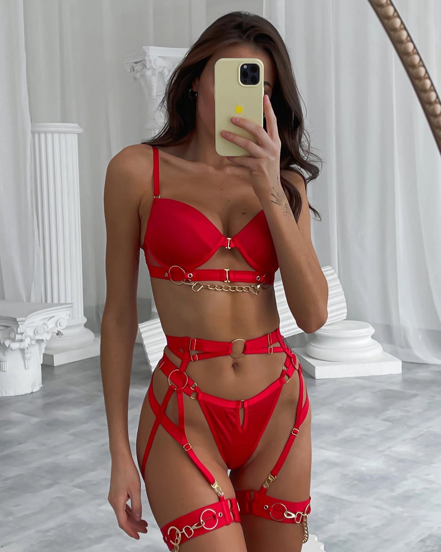 5-Piece Luxury Chain Lingerie Set