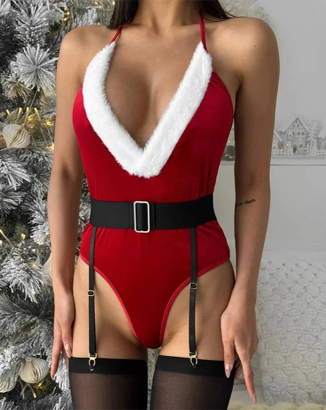 Bunny Christmas Lingerie Bodysuit